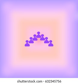 abstract circle of people, vector icon