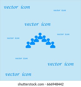 abstract circle of people, vector icon