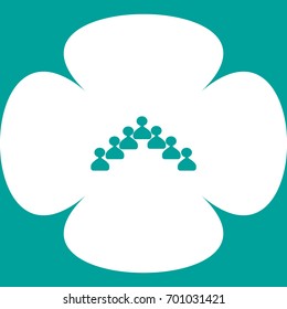 abstract circle of people, vector icon
