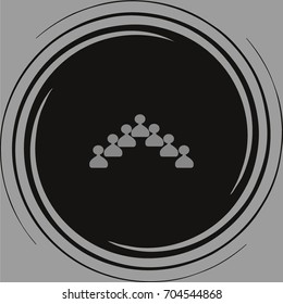 abstract circle of people, vector icon