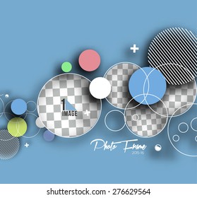 Abstract Circle Photo Frame. Vector Design