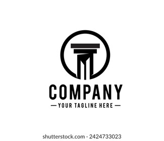 abstract circle pillar logo icon symbol design template illustration inspiration