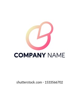 abstract circle pin logo design. minimalistic logo for company, corporate, business