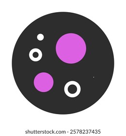 Abstract Circle with Pink and White Elements Design