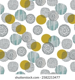 Abstract circle polka dots pattern