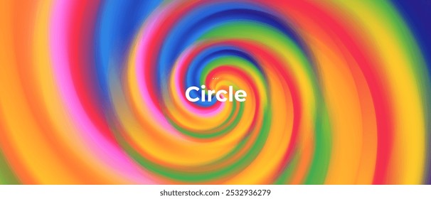 Abstract circle portal swirl shape with gradient background. Vector. Fluid vivid gradients for banners. Modern trendy design. Liquid shape. Colorful bright neon template. Dynamic soft color.