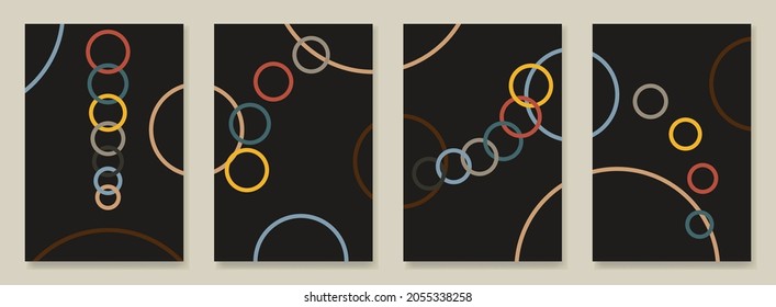 Abstract circle posters background. Modern abstract background posters vector illustration