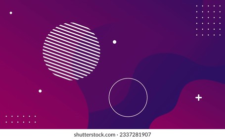 Circulo abstracto con fondo morado. Fondo geométrico ondulado. diseño líquido abstracto para el móvil del afiche de aterrizaje web