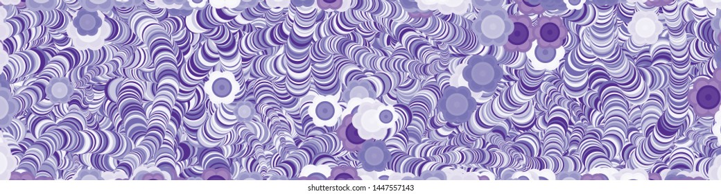 Abstract Circle push Flowers Generative Art background illustration