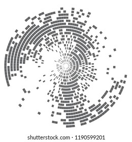 abstract circle radar chart random particle