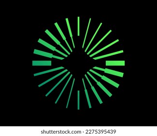 Abstract Circle Radial Circular Concentric Motion Visual Effect Modern Futuristic Vector Logo Design