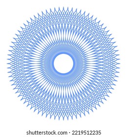 Resumen del patrón de encaje radial de círculo. Arte vector.