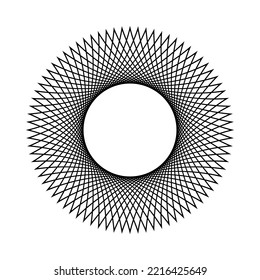 Abstract Circle Radial Pattern. Round Design Element. Vector Art.