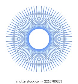 Abstract Circle Radial Pattern. Round Design Element. Vector Art.