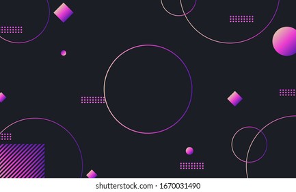abstract circle random pattern design