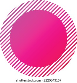 Abstract circle and rays logo illustration in trendy and minimal style isolated on background
