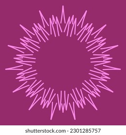 abstract circle with rays vector background