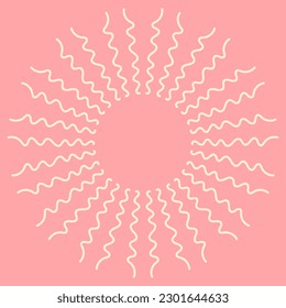 abstract circle with rays vector background