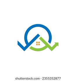 abstract circle realestate logo vector