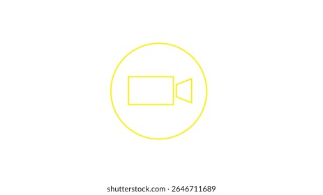 Abstract  circle recorder camera icon logo design,video camera icon on white back background.