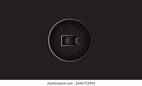 Abstract  circle recorder camera icon logo design,video camera icon on white back background.