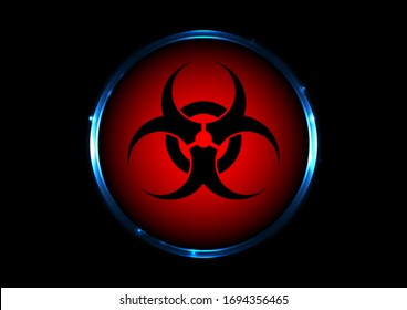 abstract circle red with biohazard symbol concept design. circle concept vector background.illustration vector design