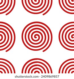Resumen de círculo rojo. Sobre fondo blanco. Ilustración vectorial sin fisuras del patrón. 
