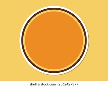 Abstract circle Retro sticker shape flat vector illustration 