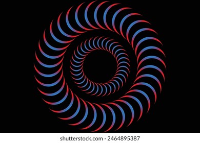 Abstract Circle ring in black background