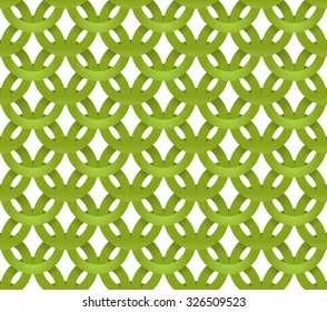 Abstract Circle and ring Ecology seamless Pattern. Vector green Background. Regular Texture