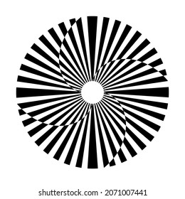 Abstract circle rotation circular design element. Vector art.