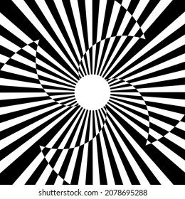 Abstract circle rotation circular motion design. Vector art.