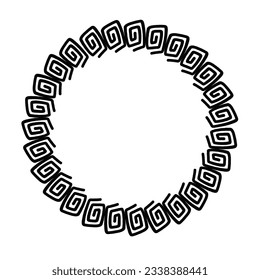 Abstract circle round border flower frame ring for decoration ornament in vector illustration