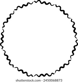 Abstractas círculo redondo grunge borde marco anillo para adorno de decoración en Ilustración vectorial