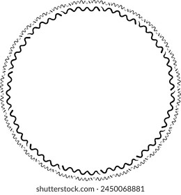 Abstract circle round grunge border frame ring for decoration ornament in vector illustration
