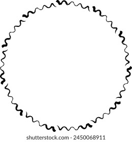 Abstract circle round grunge border frame ring for decoration ornament in vector illustration