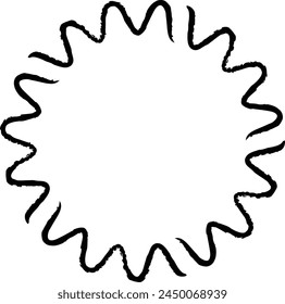 Abstractas círculo redondo grunge borde marco anillo para adorno de decoración en Ilustración vectorial
