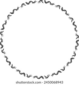 Abstractas círculo redondo grunge borde marco anillo para adorno de decoración en Ilustración vectorial
