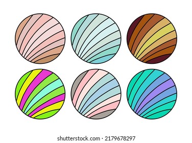 Resumen círculo redondo icono icono de icono forma colores pastel vibrantes