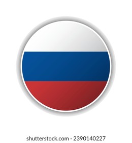 Abstract Circle Russia Flag Icon