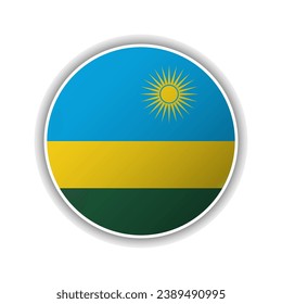 Abstract Circle Rwanda Flag Icon