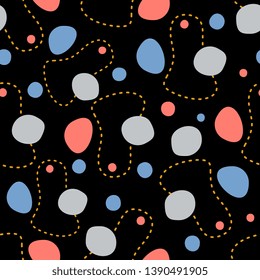 abstract circle scandinavian seamless pattern hand drawn