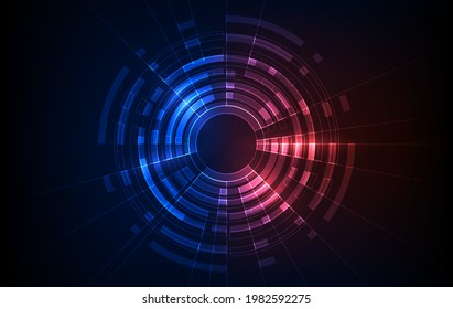 fondo del concepto de innovación tecnológica futurista de ciencia ficción en círculo abstracto