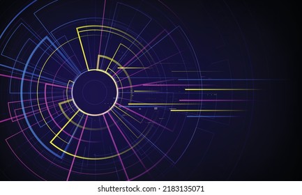 abstract circle sci fi futuristic technology innovation concept background	
