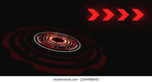 Abstract circle sci-fi futuristic technology innovation concept and speed background.