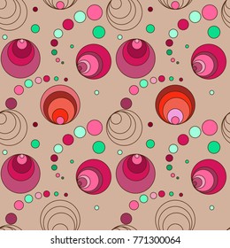 Abstract of circle seamless pattern. Fashion graphic background design. Modern stylish abstract texture. Design colorful template for prints, textile, wrapping, wallpaper, website. Vector illustration