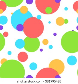 Abstract circle seamless pattern. Geometry pattern for fabric. Textile background. Stock vector.