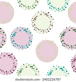 Abstract circle seamless pattern. Repeating gold grunge backdrop.  Ideal for baby girl design.