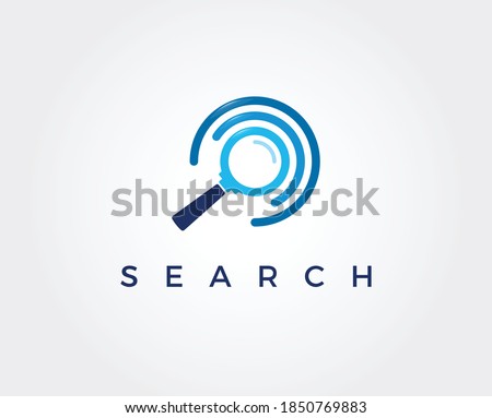 Abstract Circle Search logo designs concept vector, magnifying logo symbol