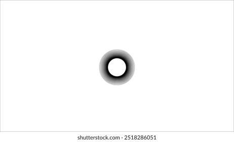 Abstract Circle with shadow on white background on white background.